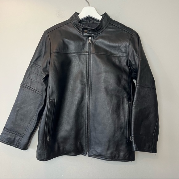 The Children's Place Other - The Children's Place Black Leather Zip Up Jacket XL (14)